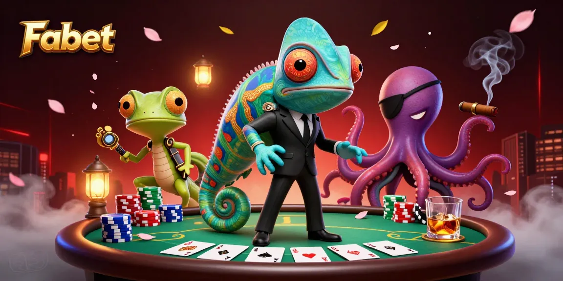 Join Fabet's thrilling poker scene with colorful chips and captivating characters.