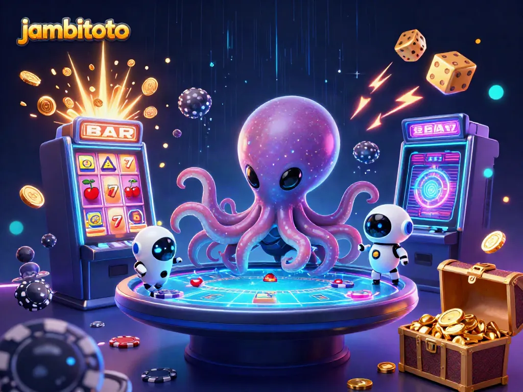 Experience thrilling gameplay at Jambitoto with vibrant slot machines and engaging gambling elements.