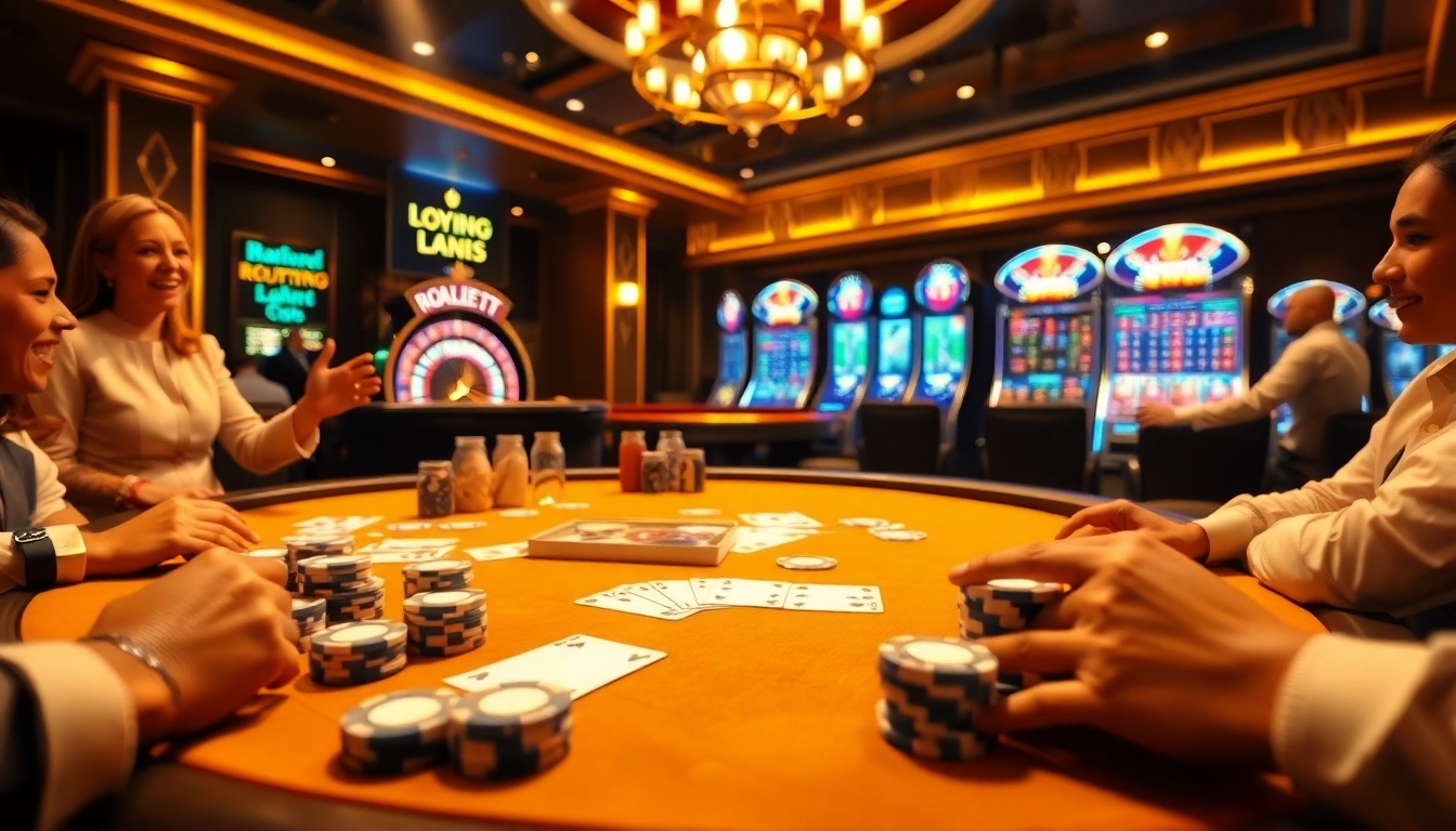 Experience the excitement of gambling at https://lucky88.ae.org/ with a vibrant poker table scene.