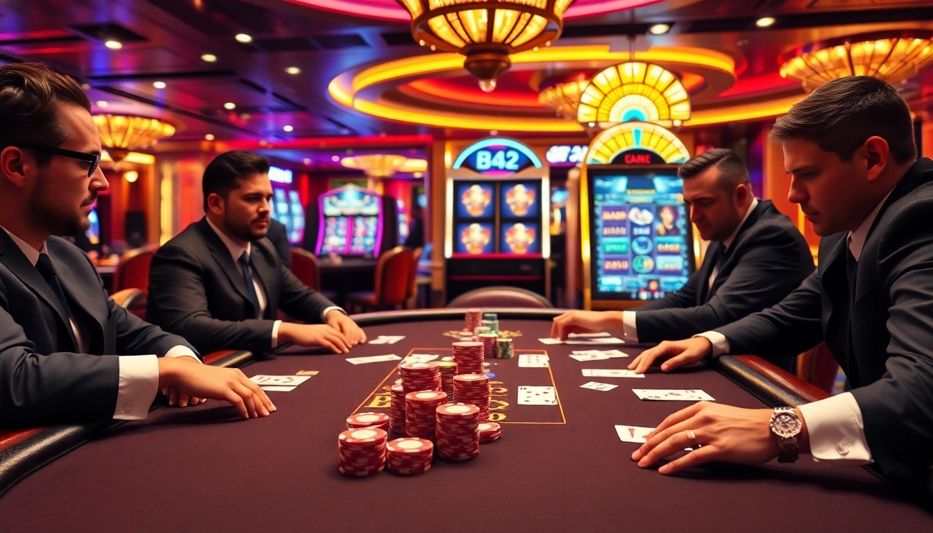 Experience the excitement of B52 Club with vibrant poker action and dazzling slot machines.