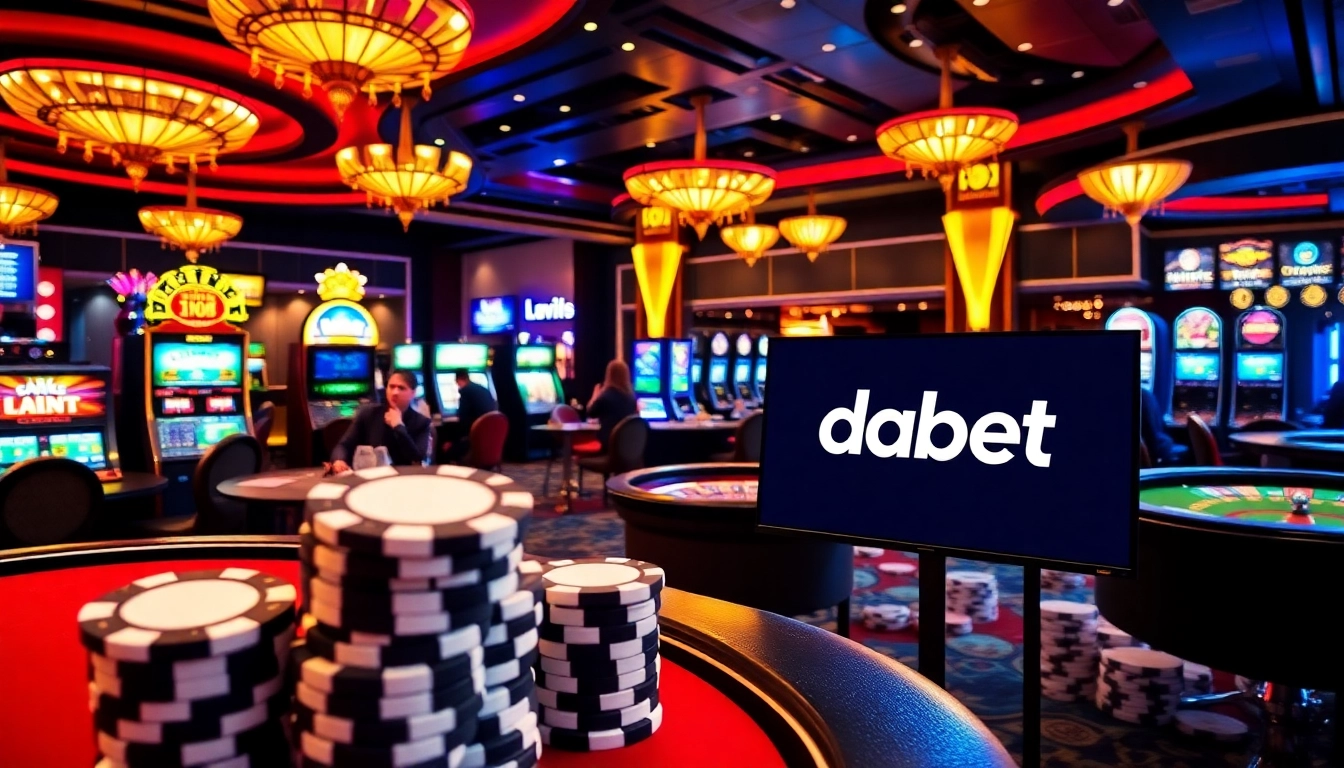 Experienced gamblers enjoy thrilling games with dabet at a luxurious casino table.