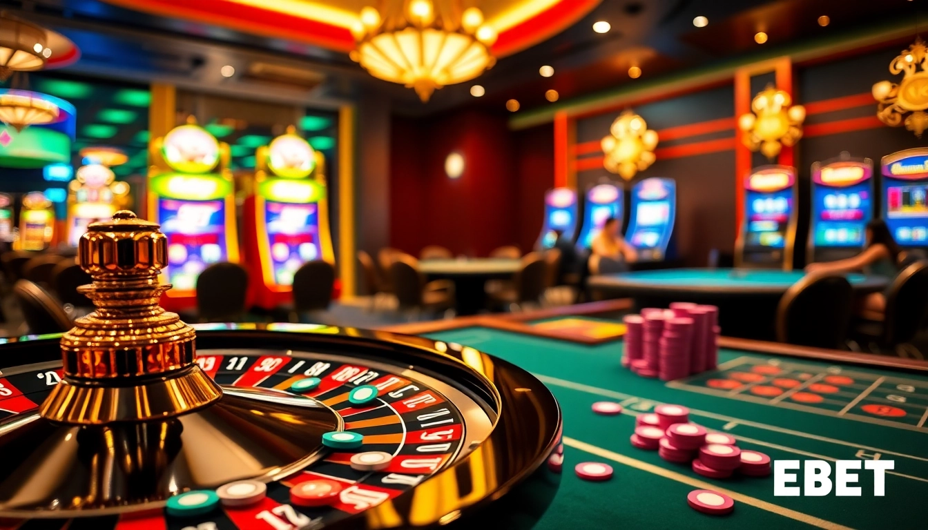 E2BET players enjoying strategic poker games at a lively casino table.