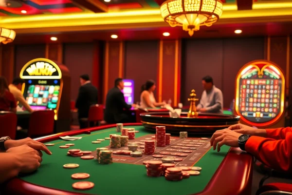 Join the excitement at da88 with players enjoying table games and slots.