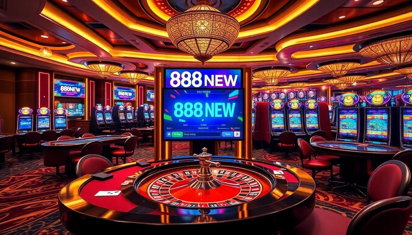 Experience the excitement of live betting at 888NEW's vibrant casino setting.