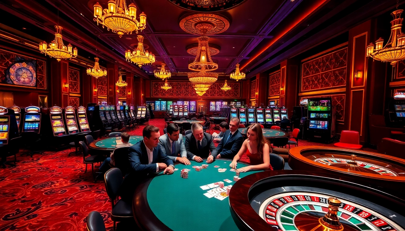 Experience the thrill of the casino atmosphere at https://11win.black/, featuring poker tables and vibrant slot machines.