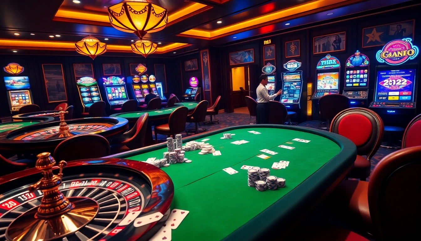 Experience the excitement of gambling at the official RR88 homepage with vibrant casino visuals.