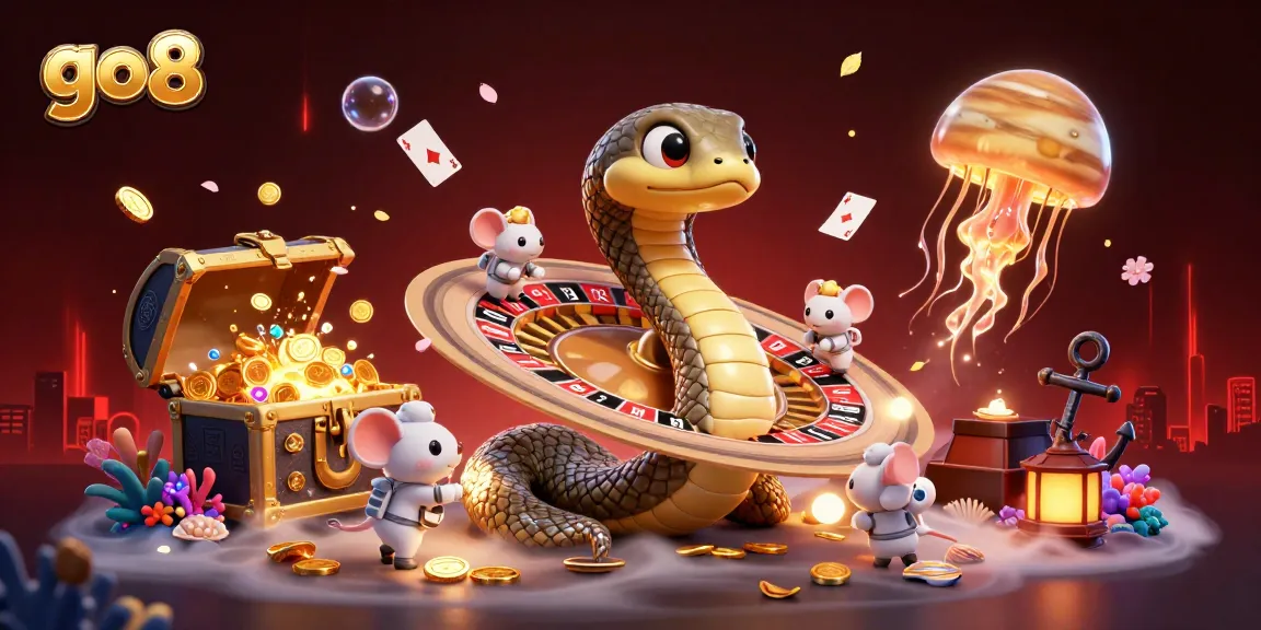 Experience thrilling gaming with go8 as astronaut mice place bets on a cosmic roulette.