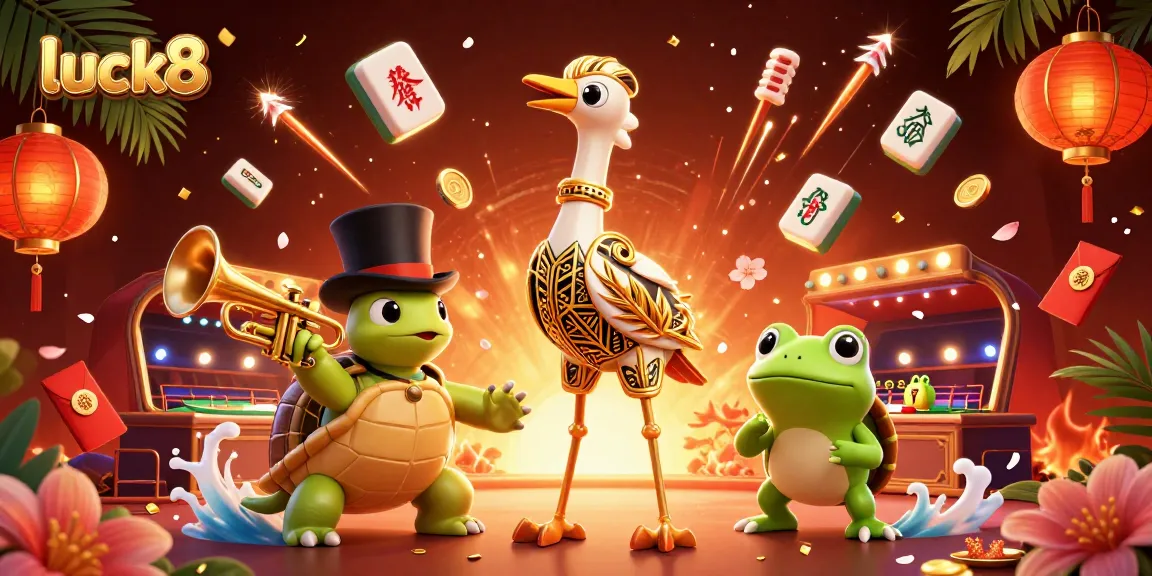 Place bets and enjoy sports betting at luck8, featuring vibrant characters and dynamic environment.